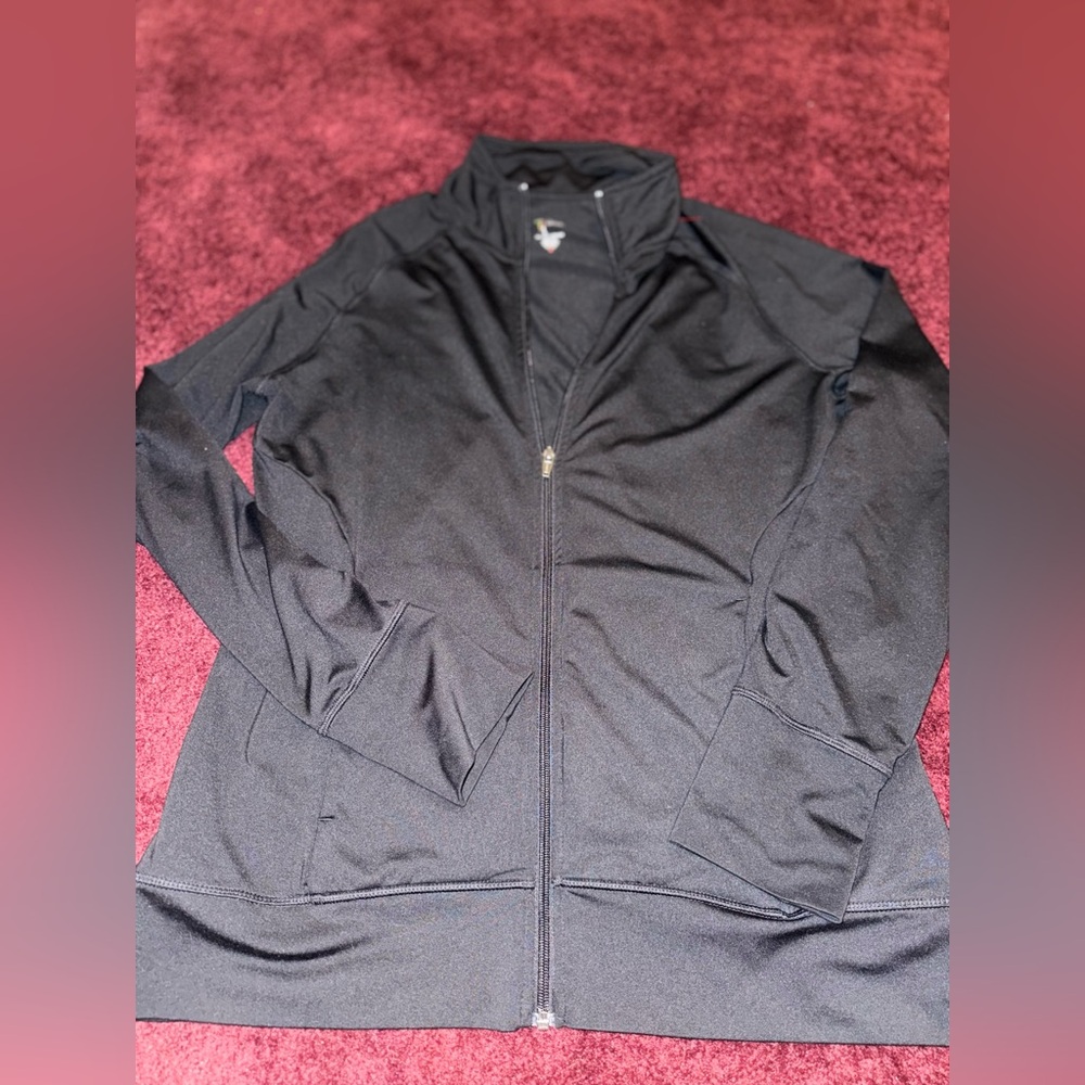 Women's LPGA Black Full Zip Golf Jacket • Large L